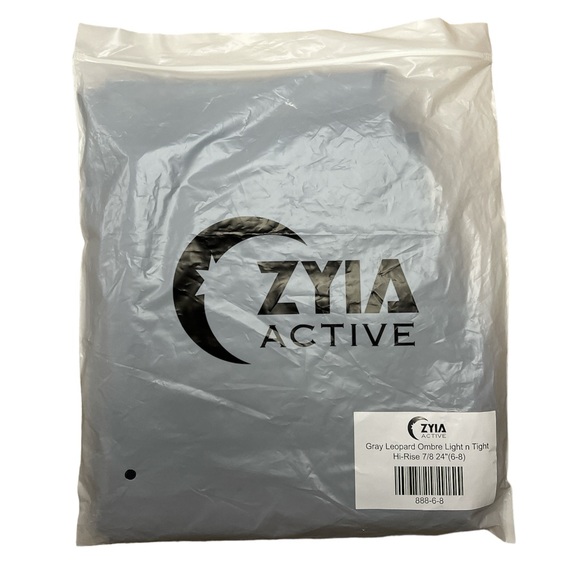 NEW Gray Leopard Ombre Light n Tight Hi-Rise 7/8 24” (6-8) ZYIA 888 - Picture 16 of 16